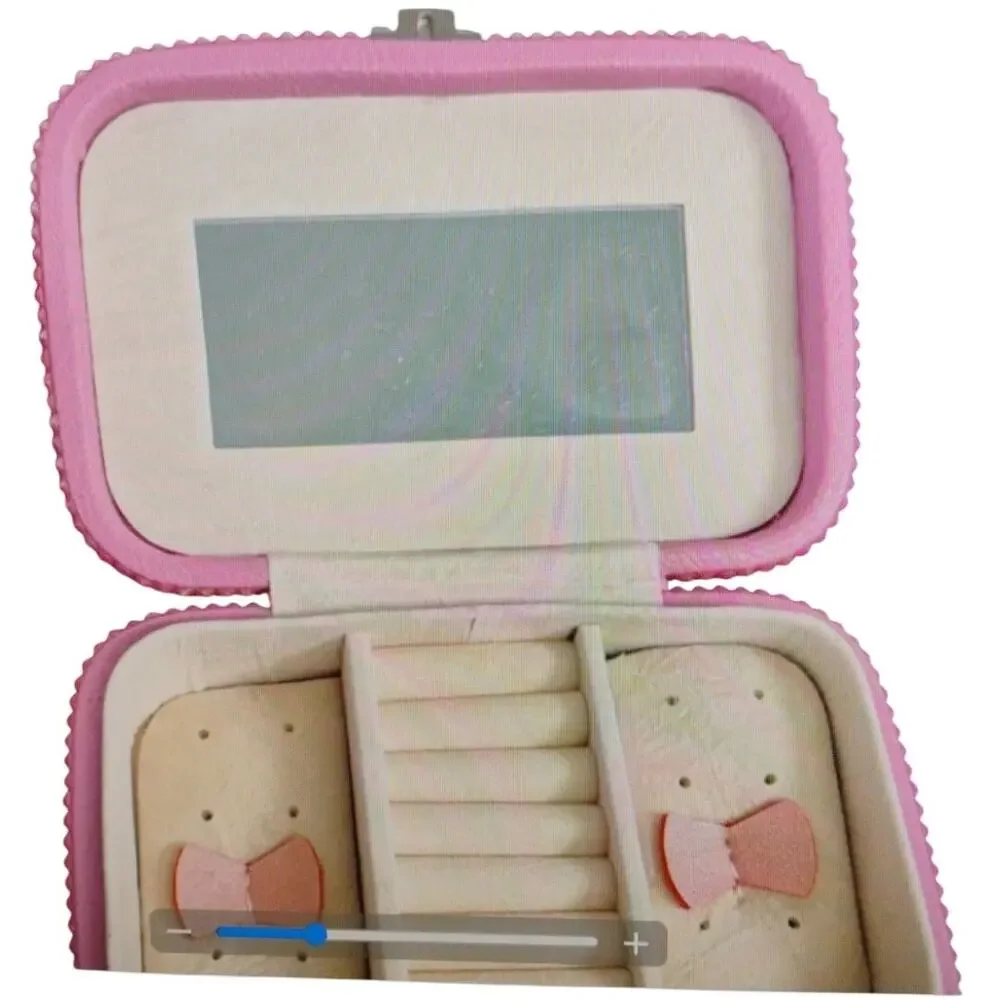 Hello Kitty Bedazzled Jewelry Box Earrings and Rings